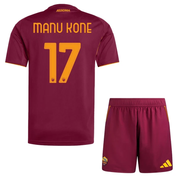 AS Roma Manu Kone 17 Hjemmedrakt Barn 2025-26 - med Bukse AS Roma Manu Kone 17 Hjemmedrakt Barn 2025-26 - med Bukse