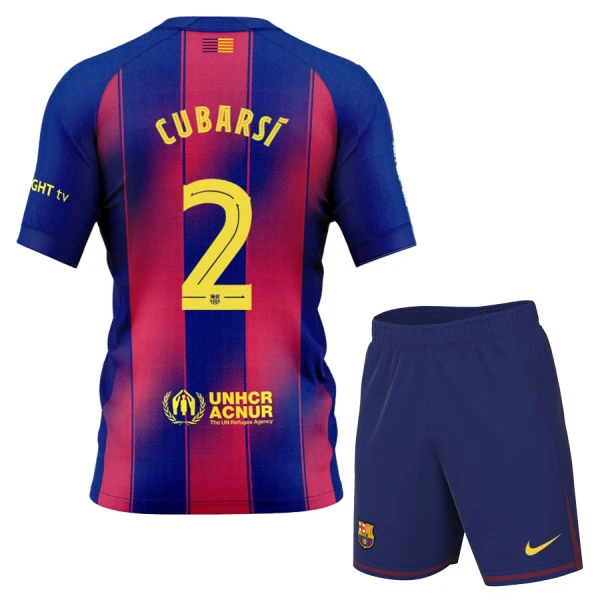 FC Barcelona Cubarsi 2 Hjemmedrakt Barn 2025-26 - med Bukse FC Barcelona Cubarsi 2 Hjemmedrakt Barn 2025-26 - med Bukse