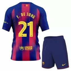 FC Barcelona Frenkie de Jong 21 Hjemmedrakt Barn 2025-26 - med Bukse FC Barcelona Frenkie de Jong 21 Hjemmedrakt Barn 2025-26 - med Bukse