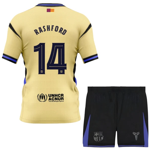 FC Barcelona x Kobe Bryant Rashford 14 Bortedrakt Barn 2025-26 - med Bukse FC Barcelona x Kobe Bryant Rashford 14 Bortedrakt Barn 2025-26 - med Bukse