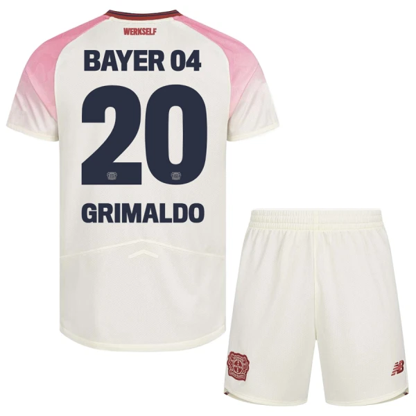 Bayer Leverkusen Alejandro Grimaldo 20 Bortedrakt Barn 2025-26 - med Bukse Bayer Leverkusen Alejandro Grimaldo 20 Bortedrakt Barn 2025-26 - med Bukse