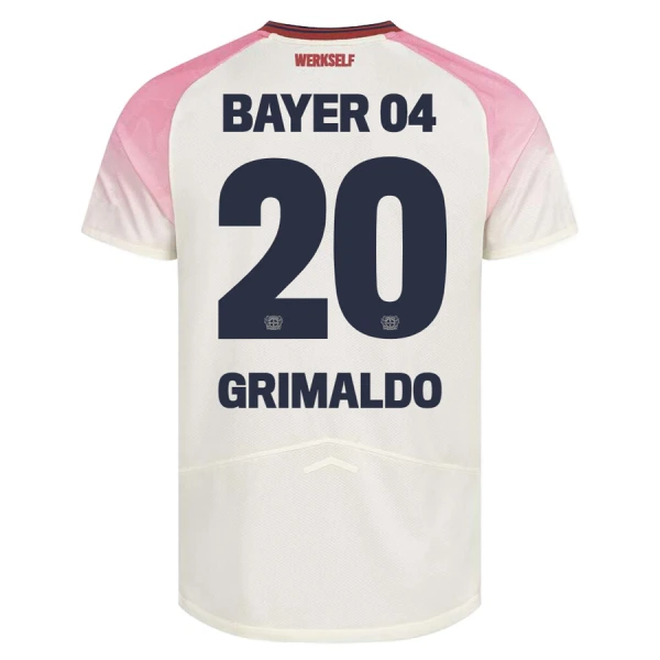 Bayer Leverkusen Alejandro Grimaldo 20 Bortedrakt Herre 2025-26 Bayer Leverkusen Alejandro Grimaldo 20 Bortedrakt Herre 2025-26