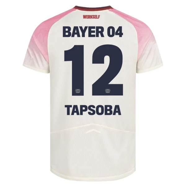 Bayer Leverkusen Edmond Tapsoba 12 Bortedrakt Herre 2025-26 Bayer Leverkusen Edmond Tapsoba 12 Bortedrakt Herre 2025-26