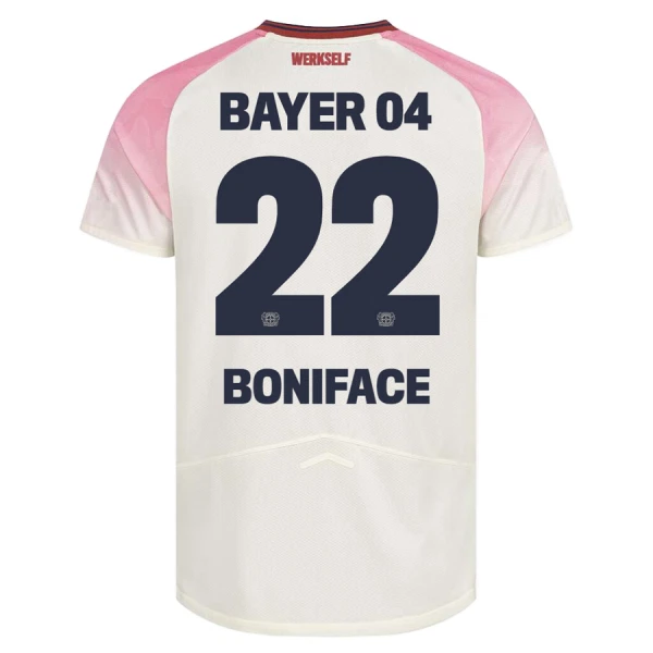 Bayer Leverkusen Victor Boniface 22 Bortedrakt Herre 2025-26 Bayer Leverkusen Victor Boniface 22 Bortedrakt Herre 2025-26