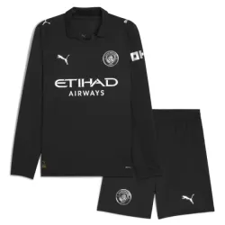 Manchester City Bortedrakt Barn 2025-26 Langermet - med Bukse Manchester City Bortedrakt Barn 2025-26 Langermet - med Bukse