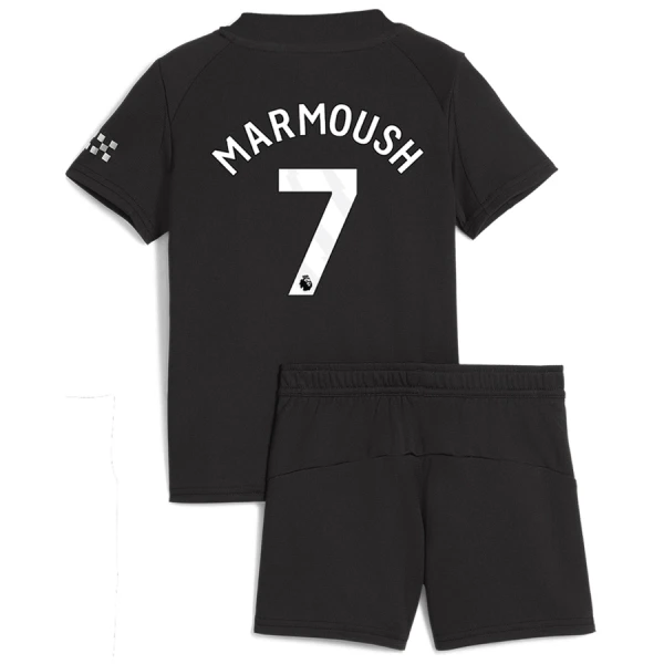 Manchester City Marmoush 7 Bortedrakt Barn 2025-26 - med Bukse Manchester City Marmoush 7 Bortedrakt Barn 2025-26 - med Bukse