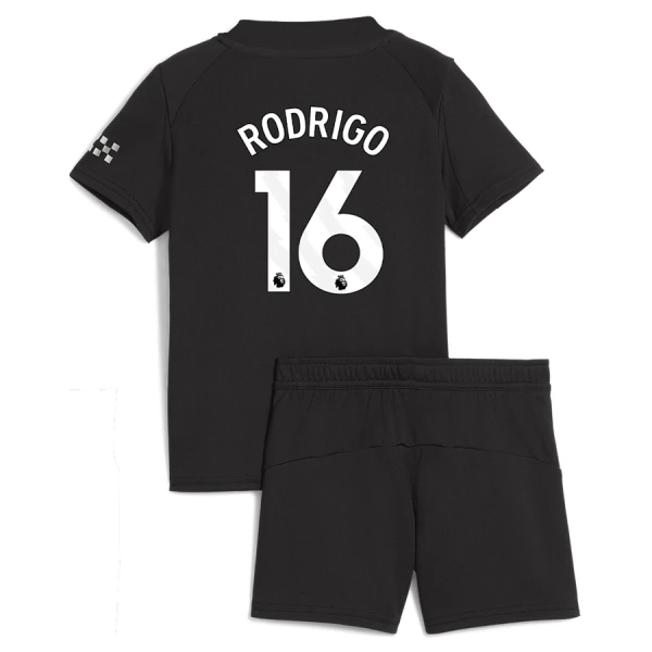 Manchester City Rodrigo 16 Bortedrakt Barn 2025-26 - med Bukse Manchester City Rodrigo 16 Bortedrakt Barn 2025-26 - med Bukse