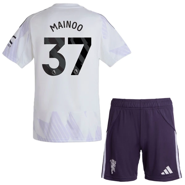 Manchester United Mainoo 37 Bortedrakt Barn 2025-26 - med Bukse Manchester United Mainoo 37 Bortedrakt Barn 2025-26 - med Bukse