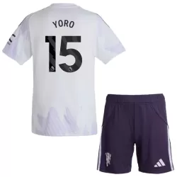 Manchester United Yoro 15 Bortedrakt Barn 2025-26 - med Bukse Manchester United Yoro 15 Bortedrakt Barn 2025-26 - med Bukse