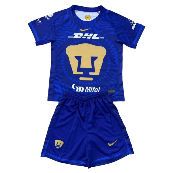 Pumas UNAM Bortedrakt Barn 2025-26 - med Bukse Pumas UNAM Bortedrakt Barn 2025-26 - med Bukse