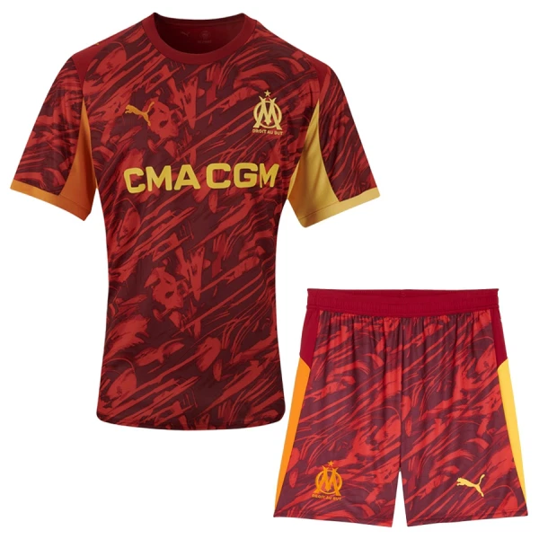 Olympique de Marseille Keeper Drakt Barn 2025-26 Rød Olympique de Marseille Keeper Drakt Barn 2025-26 Rød