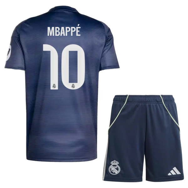 Real Madrid Mbappé 10 Bortedrakt Barn 2025-26 - med Bukse Real Madrid Mbappé 10 Bortedrakt Barn 2025-26 - med Bukse
