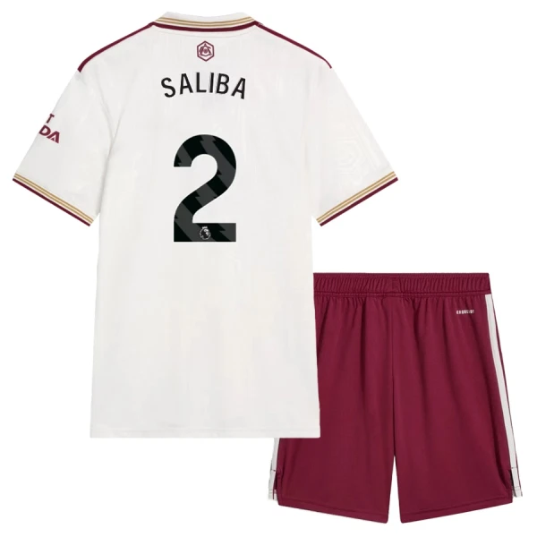Arsenal Saliba 2 Tredjedrakt Barn 2025-26 - med Bukse Arsenal Saliba 2 Tredjedrakt Barn 2025-26 - med Bukse