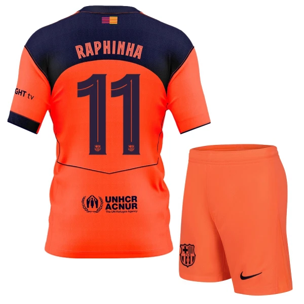 FC Barcelona Raphinha 11 Tredjedrakt Barn 2025-26 - med Bukse FC Barcelona Raphinha 11 Tredjedrakt Barn 2025-26 - med Bukse