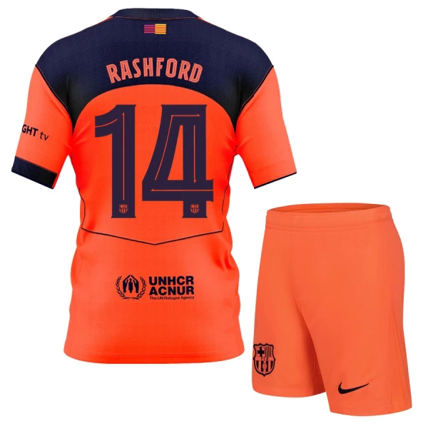 FC Barcelona Rashford 14 Tredjedrakt Barn 2025-26 - med Bukse FC Barcelona Rashford 14 Tredjedrakt Barn 2025-26 - med Bukse