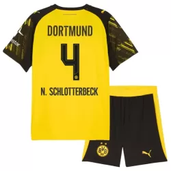 Borussia Dortmund N. Schlotterbeck 4 Hjemmedrakt Barn 2025-26 - med Bukse Borussia Dortmund N. Schlotterbeck 4 Hjemmedrakt Barn 2025-26 - med Bukse
