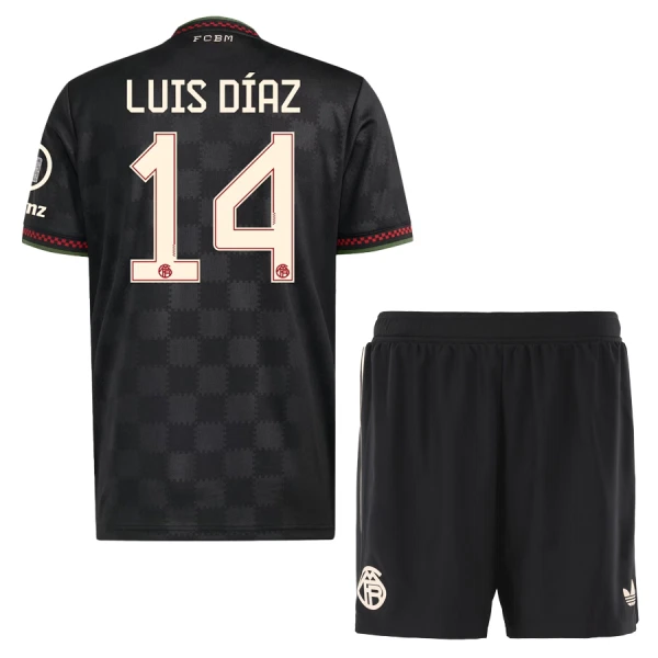 FC Bayern München Luis Díaz 14 Tredjedrakt Barn 2025-26 - med Bukse FC Bayern München Luis Díaz 14 Tredjedrakt Barn 2025-26 - med Bukse