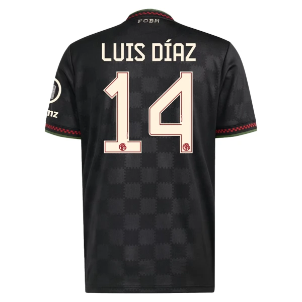 FC Bayern München Luis Díaz 14 Tredjedrakt Herre 2025-26 FC Bayern München Luis Díaz 14 Tredjedrakt Herre 2025-26