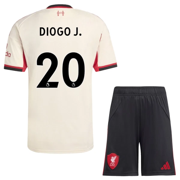 Liverpool Diogo J 20 Bortedrakt Barn 2025-26 - med Bukse Liverpool Diogo J 20 Bortedrakt Barn 2025-26 - med Bukse