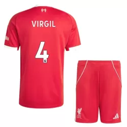 Liverpool Virgil 4 Hjemmedrakt Barn 2025-26 - med Bukse Liverpool Virgil 4 Hjemmedrakt Barn 2025-26 - med Bukse