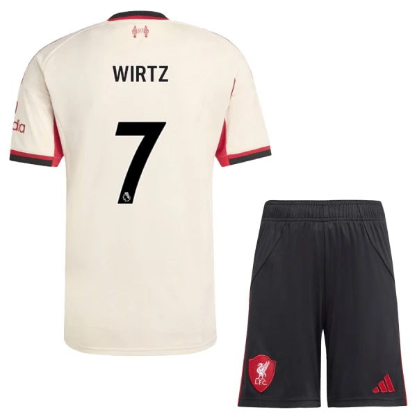 Liverpool Wirtz 7 Bortedrakt Barn 2025-26 - med Bukse Liverpool Wirtz 7 Bortedrakt Barn 2025-26 - med Bukse