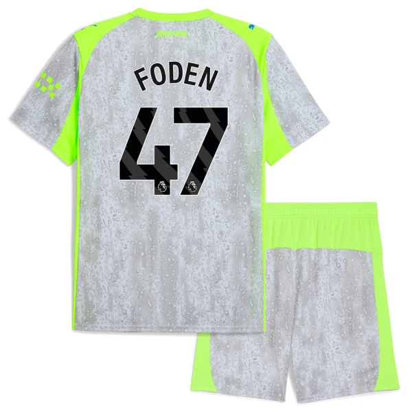 Manchester City Foden 47 Tredjedrakt Barn 2025-26 - med Bukse Manchester City Foden 47 Tredjedrakt Barn 2025-26 - med Bukse