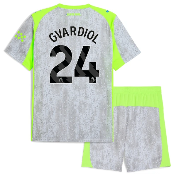 Manchester City Gvardiol 24 Tredjedrakt Barn 2025-26 - med Bukse Manchester City Gvardiol 24 Tredjedrakt Barn 2025-26 - med Bukse