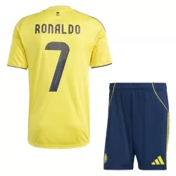 Al Nassr Ronaldo 7 Hjemmedrakt Barn 2025-26 - med Bukse Al Nassr Ronaldo 7 Hjemmedrakt Barn 2025-26 - med Bukse