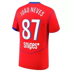 Paris Saint-Germain Joao Neves 87 Tredjedrakt Herre 2025-26 Paris Saint-Germain Joao Neves 87 Tredjedrakt Herre 2025-26