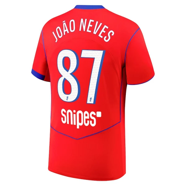 Paris Saint-Germain Joao Neves 87 Tredjedrakt Herre 2025-26 Paris Saint-Germain Joao Neves 87 Tredjedrakt Herre 2025-26