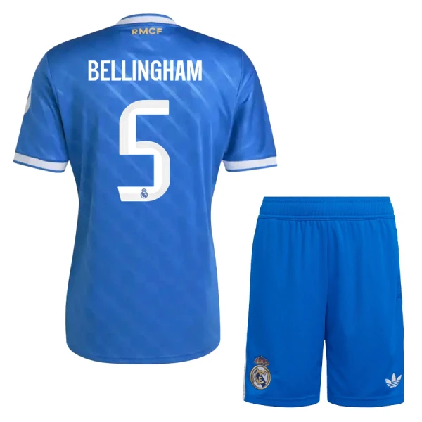 Real Madrid Bellingham 5 Tredjedrakt Barn 2025-26 - med Bukse Real Madrid Bellingham 5 Tredjedrakt Barn 2025-26 - med Bukse
