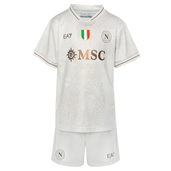 SSC Napoli Bortedrakt Barn 2025-26 - med Bukse SSC Napoli Bortedrakt Barn 2025-26 - med Bukse