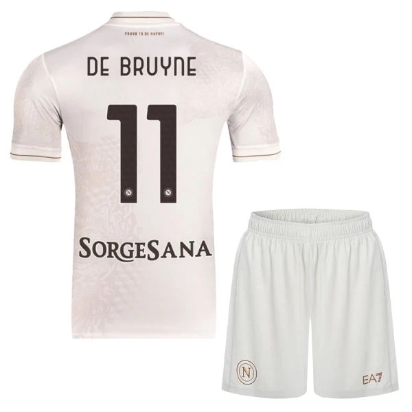 SSC Napoli De Bruyne 11 Bortedrakt Barn 2025-26 - med Bukse SSC Napoli De Bruyne 11 Bortedrakt Barn 2025-26 - med Bukse