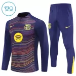 FC Barcelona Kvart-Zip Trenings Collegegenser Barn 2025-26 Navy