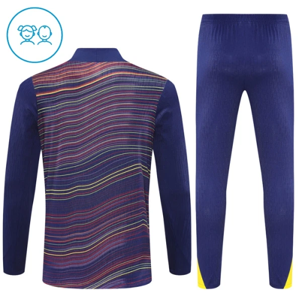 FC Barcelona Kvart-Zip Trenings Collegegenser Barn 2025-26 Navy