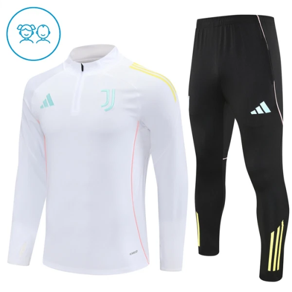 Juventus Kvart-Zip Trenings Collegegenser Barn 2025-26 Hvit