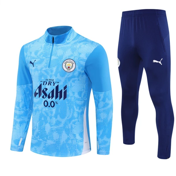 Manchester City Kvart-Zip Trenings Collegegenser Herre 2025-26 Blå