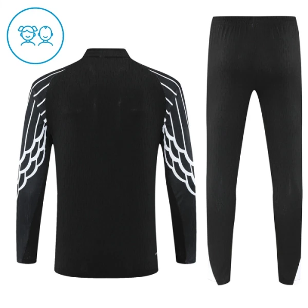 Paris Saint-Germain Kvart-Zip Trenings Collegegenser Barn 2025-26 Svart