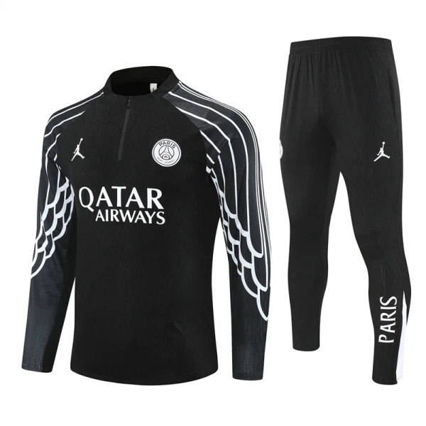 Paris Saint-Germain Kvart-Zip Trenings Collegegenser Herre 2025-26 Svart