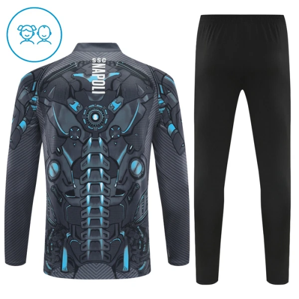 SSC Napoli Kvart-Zip Trenings Collegegenser Barn 2025-26 Svart