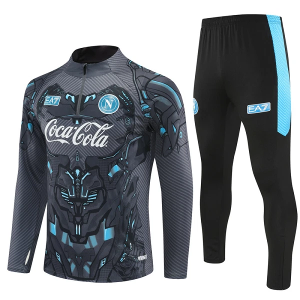 SSC Napoli Kvart-Zip Trenings Collegegenser Herre 2025-26 Svart