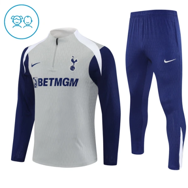 Tottenham Hotspur Kvart-Zip Trenings Collegegenser Barn 2025-26 Grå