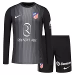 Atlético Madrid Keeper Drakt Barn 2025-26 Langermet Svart