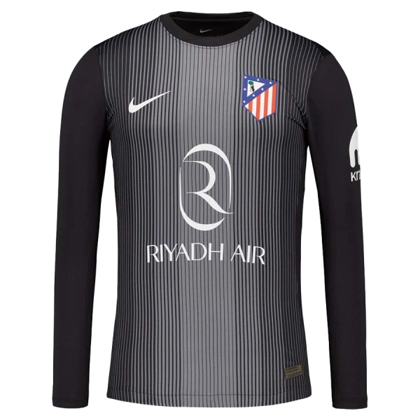 Atlético Madrid Keeper Drakt Barn 2025-26 Langermet Svart