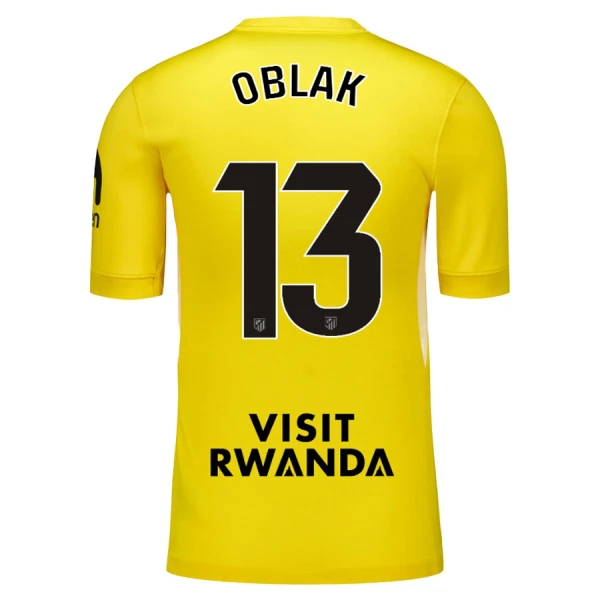 Atlético Madrid Oblak 13 Keeper Drakt Barn 2025-26 Gul
