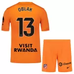 Atlético Madrid Oblak 13 Keeper Drakt Barn 2025-26 Oransje