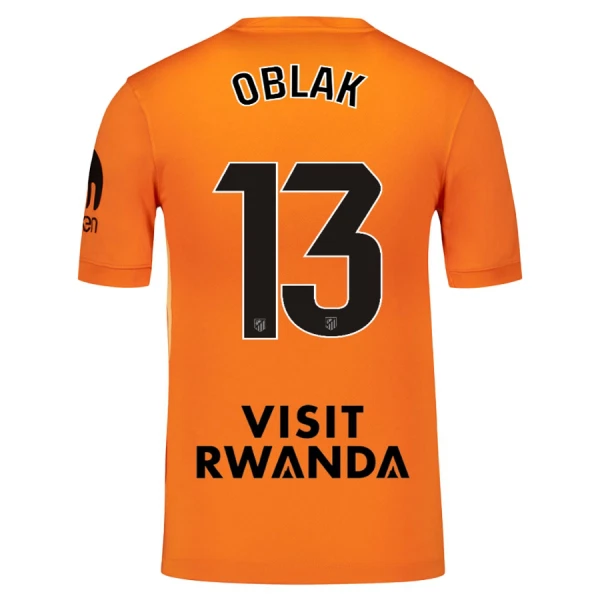 Atlético Madrid Oblak 13 Keeper Drakt Barn 2025-26 Oransje