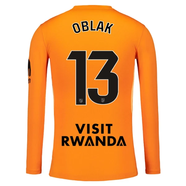 Atlético Madrid Oblak 13 Keeper Drakt Herre 2025-26 Langermet Oransje