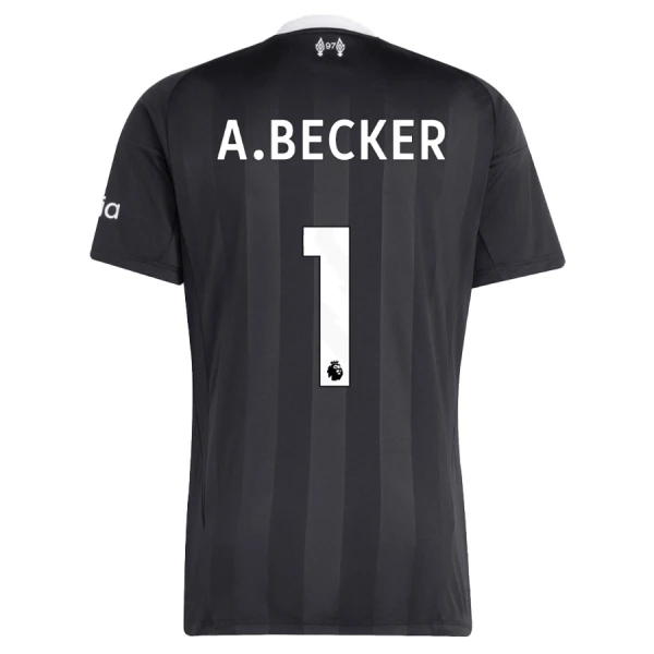 Liverpool A. Becker 1 Keeper Drakt Barn 2025-26 Svart