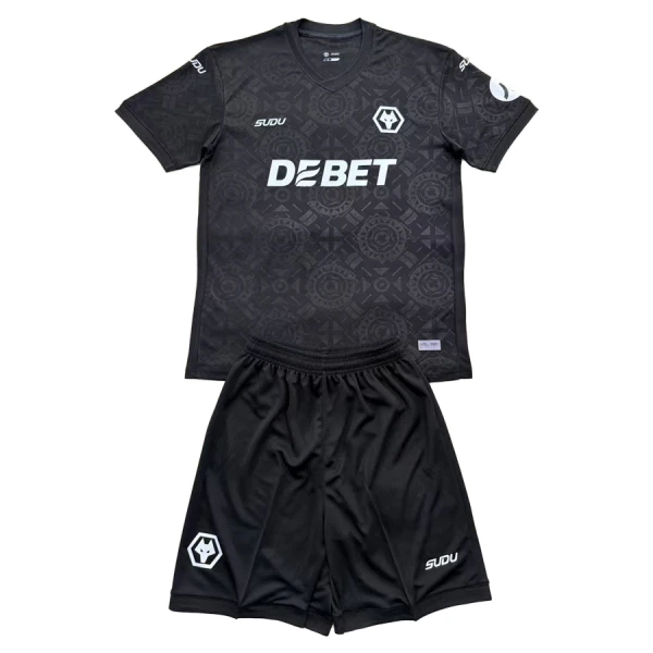 Wolverhampton Keeper Drakt Barn 2025-26 Svart